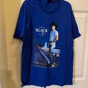 Clint‎ Black District Blue Graphic T-Shirt size Medium
